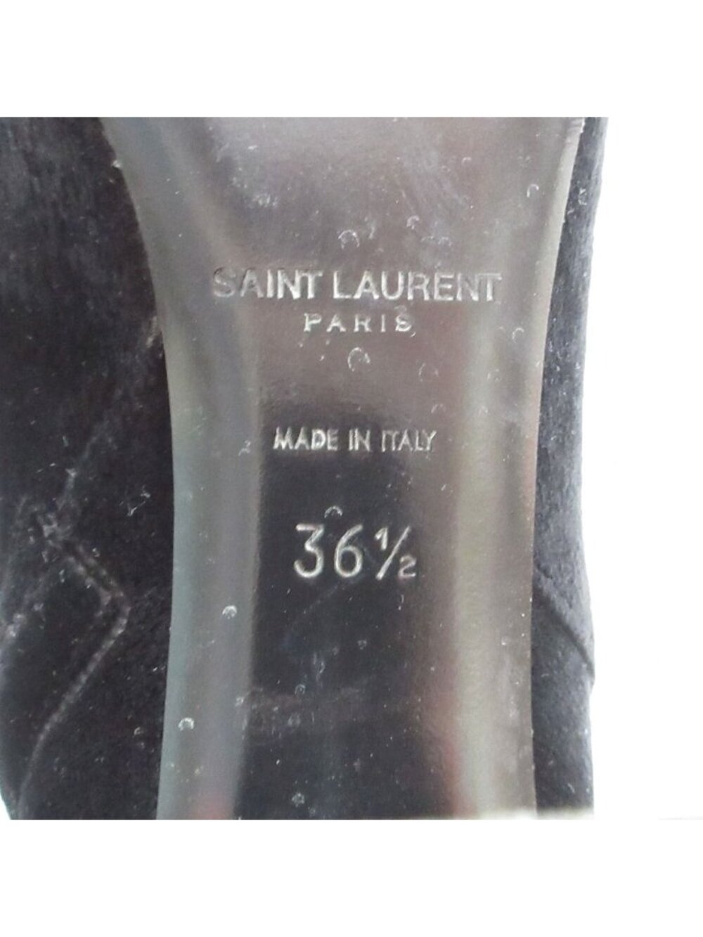 Saint Laurent Paris Velvet Ankle Boots 36.5 Black - Picture 9 of 15